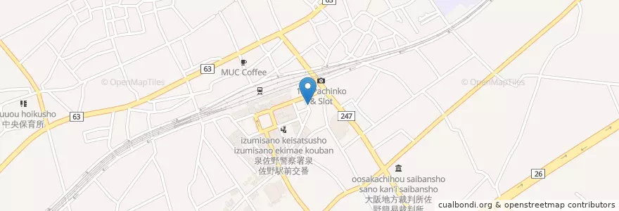 Mapa de ubicacion de 36KR en 日本, 大阪府, 泉佐野市.