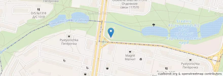 Mapa de ubicacion de Папа Джонс en Rusland, Centraal Federaal District, Moskou, Южный Административный Округ, Район Чертаново Южное.
