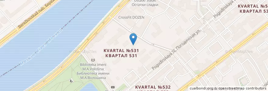 Mapa de ubicacion de Участковый пункт полиции № 65 en Russia, Central Federal District, Moscow, Central Administrative Okrug, Khamovniki District.