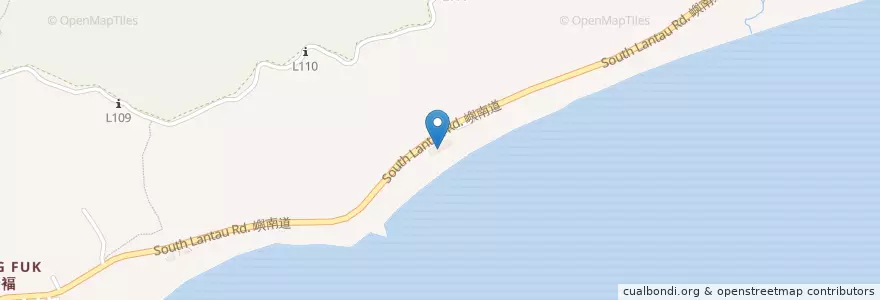 Mapa de ubicacion de 上長沙泳灘更衣室 en الصين, هونغ كونغ, غوانغدونغ, الأقاليم الجديدة, 離島區 Islands District.