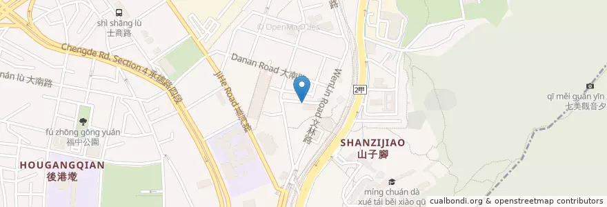 Mapa de ubicacion de 辛發亭 en Taïwan, Nouveau Taipei, Taipei, District De Shilin.