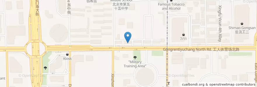 Mapa de ubicacion de Maurel Restaurant Belge ❤️ en China, Peking, Hebei, 朝阳区 / Chaoyang.