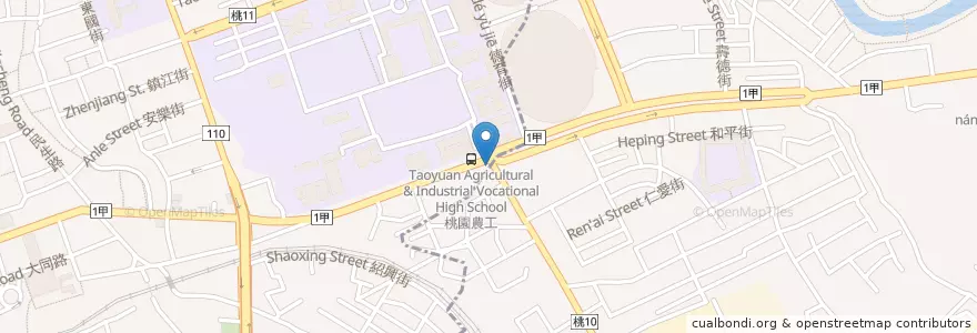 Mapa de ubicacion de 呷尚寶JSP en تايوان, تاو يوان, 桃園區.