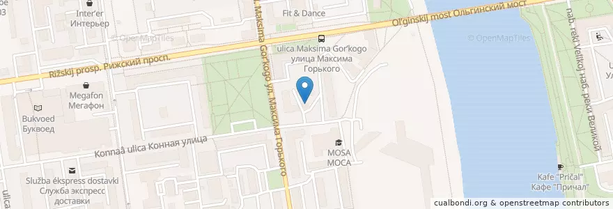 Mapa de ubicacion de Дом Бабинина en ロシア, 北西連邦管区, プスコフ州, Псковский Район, Городской Округ Псков.