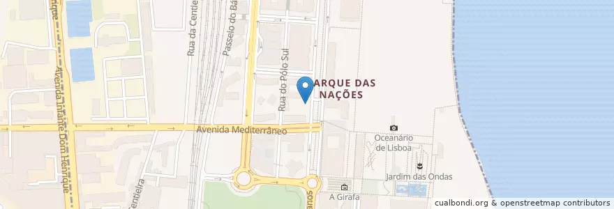 Mapa de ubicacion de Brasserie de l’ Entrecôte en Portekiz, Área Metropolitana De Lisboa, Lisboa, Grande Lisboa, Lizbon, Parque Das Nações.