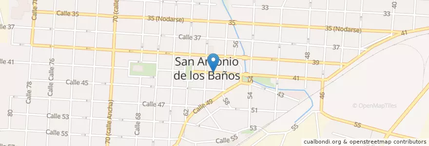 Mapa de ubicacion de Cafetería "D'Milys" en キューバ, Artemisa, San Antonio De Los Baños, Ciudad De San Antonio De Los Baños.