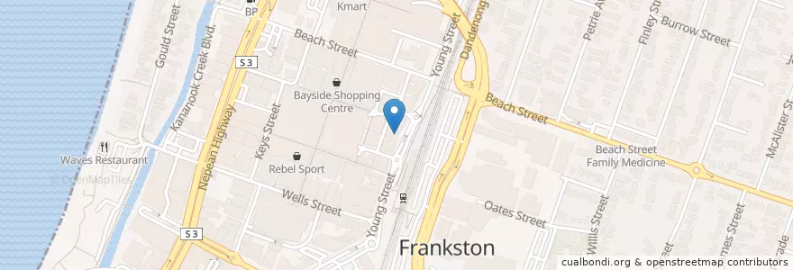 Mapa de ubicacion de Parry Pharmacy en Australie, Victoria, City Of Frankston.