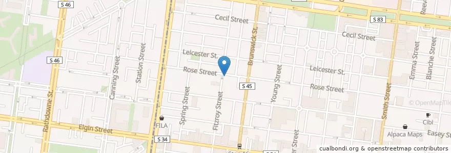 Mapa de ubicacion de Grace en Австралия, Виктория, City Of Yarra.
