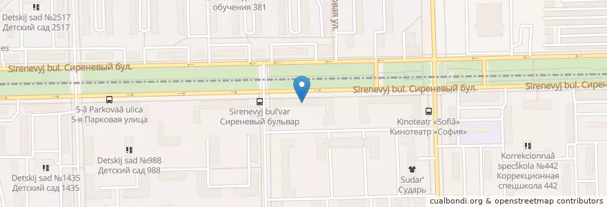 Mapa de ubicacion de Детский сад №461 en Rusland, Centraal Federaal District, Moskou, Восточный Административный Округ, Район Измайлово.