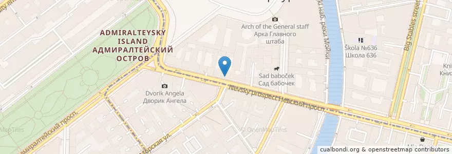 Mapa de ubicacion de DHL en Russland, Föderationskreis Nordwest, Oblast Leningrad, Sankt Petersburg, Центральный Район, Palastviertel.