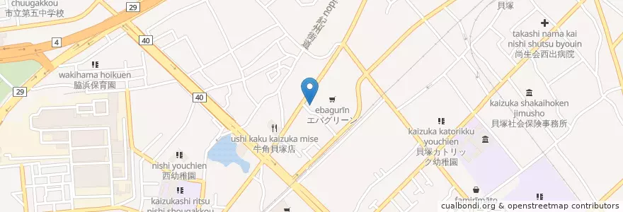 Mapa de ubicacion de やまぐち歯科 en Japão, 大阪府, 貝塚市.
