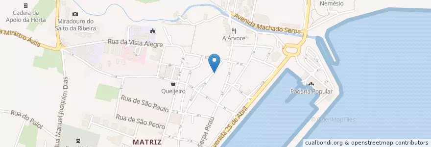 Mapa de ubicacion de Bar do Teatro en ポルトガル, アゾレス諸島, Faial, Horta.
