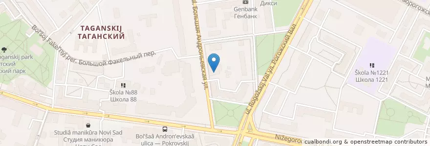 Mapa de ubicacion de Кампус en روسیه, Центральный Федеральный Округ, Москва, Центральный Административный Округ, Таганский Район.