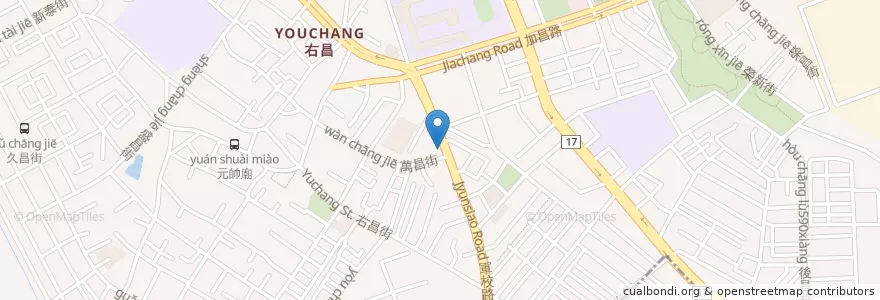 Mapa de ubicacion de 牛埔鐵板燒 en Taiwan, Kaohsiung, 楠梓區.