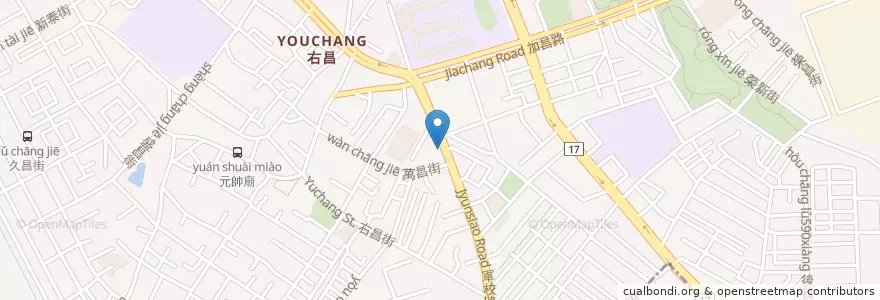 Mapa de ubicacion de 吉魯拉麵館 en Taiwán, Kaohsiung, 楠梓區.