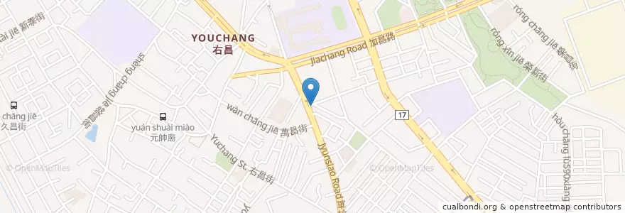 Mapa de ubicacion de 黎胖子宵夜點心 en Taiwán, Kaohsiung, 楠梓區.