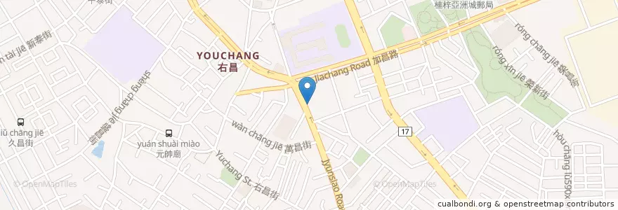Mapa de ubicacion de 林董鮮魚湯 en 타이완, 가오슝시, 난쯔구.