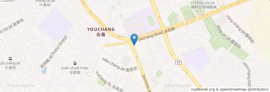 Mapa de ubicacion de 大樹連鎖藥局-楠梓軍校店 en تایوان, کائوهسیونگ, 楠梓區.