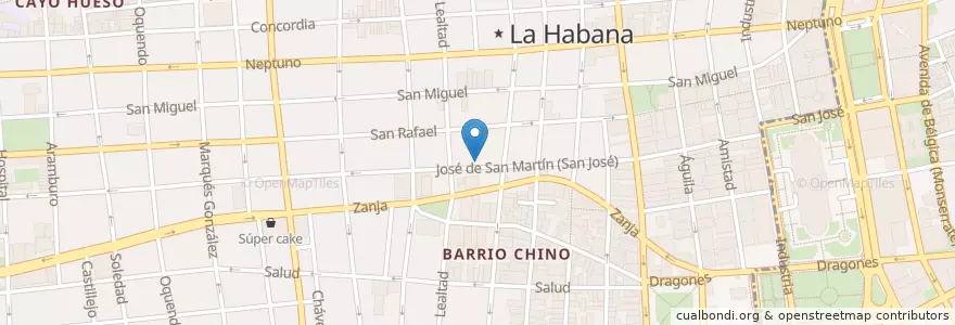 Mapa de ubicacion de Clínica Neny Saín Casado en Kuba, Havanna, Centro Habana.