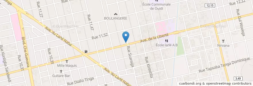 Mapa de ubicacion de Kiosque chez Daouda en بورکینافاسو, Centre, Kadiogo, اوآگادوگو.
