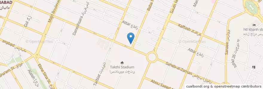Mapa de ubicacion de فست فود آگنج en 이란, استان خراسان رضوی, شهرستان مشهد, مشهد, بخش مرکزی شهرستان مشهد.