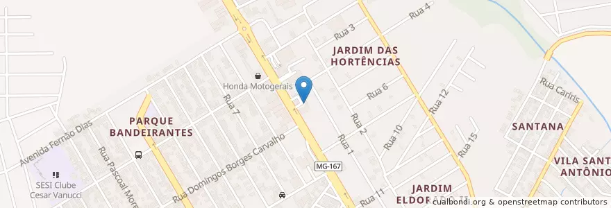 Mapa de ubicacion de Queen's Pub en Brasilien, Südosten, Minas Gerais, Região Geográfica Intermediária De Varginha, Microrregião Varginha, Três Corações.