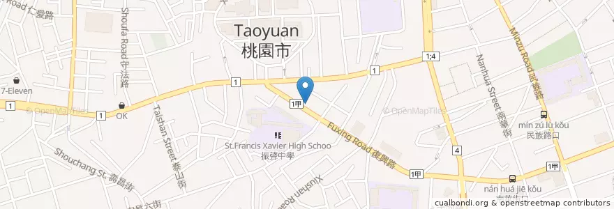 Mapa de ubicacion de 拉亞漢堡 en Taiwan, Taoyuan, Taoyuan.