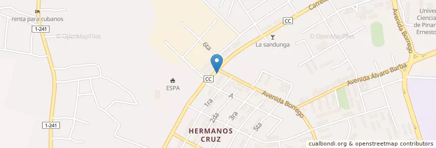Mapa de ubicacion de Cafetería Yeyo en 古巴, Pinar Del Río, Pinar Del Río, Ciudad De Pinar Del Río.