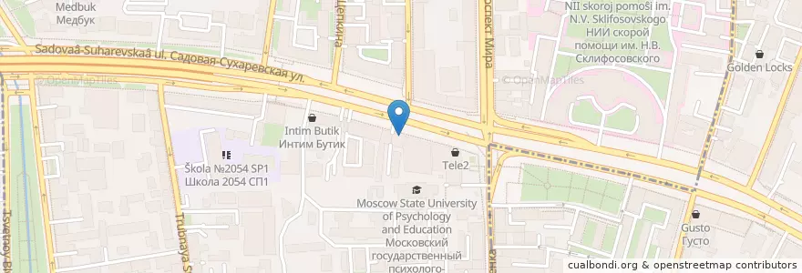 Mapa de ubicacion de Courvoisier en Rusland, Centraal Federaal District, Moskou, Центральный Административный Округ, Мещанский Район.