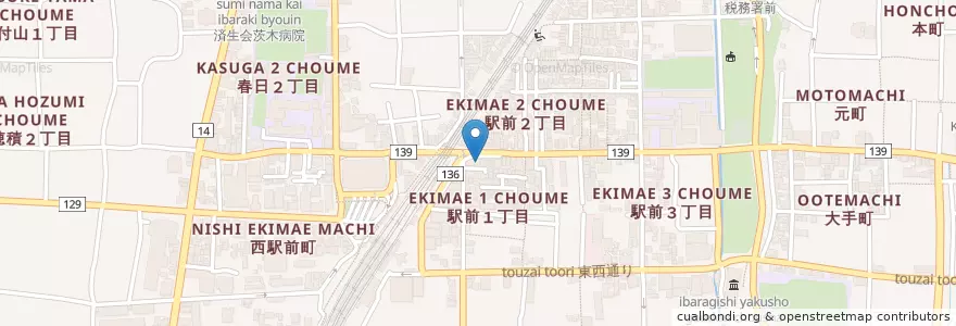 Mapa de ubicacion de came's Bar en Jepun, 大阪府, 茨木市.