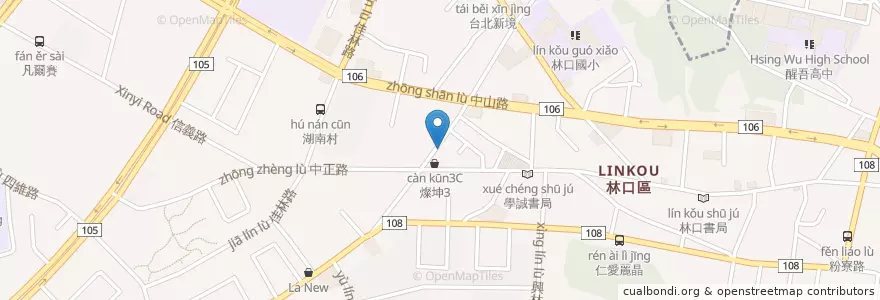 Mapa de ubicacion de 佳恩中醫 en 台湾, 新北市, 林口区.