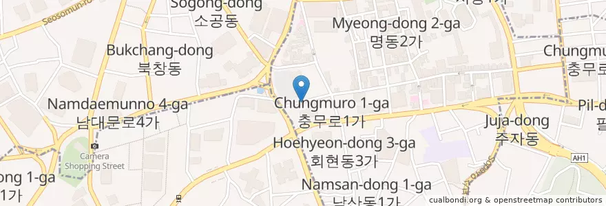Mapa de ubicacion de 왕비집 en 韩国/南韓, 首尔, 中區.