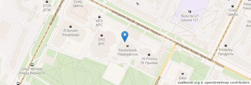 Mapa de ubicacion de Токио CITY en Russland, Föderationskreis Nordwest, Oblast Leningrad, Sankt Petersburg, Калининский Район, Округ Академическое, Округ Гражданка.