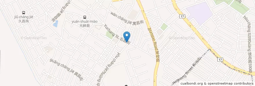 Mapa de ubicacion de 瑞鴻堂中醫診所 en 타이완, 가오슝시, 난쯔구.
