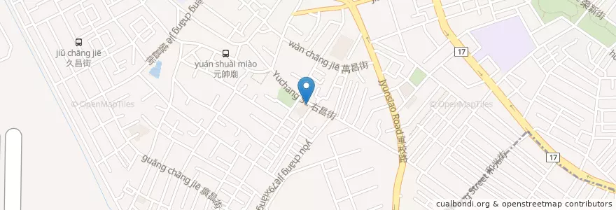 Mapa de ubicacion de 老牌生炒花枝羹 en تایوان, کائوهسیونگ, 楠梓區.