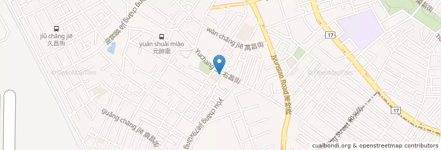 Mapa de ubicacion de 金之菊日式拉麵 en Taiwan, Kaohsiung, 楠梓區.