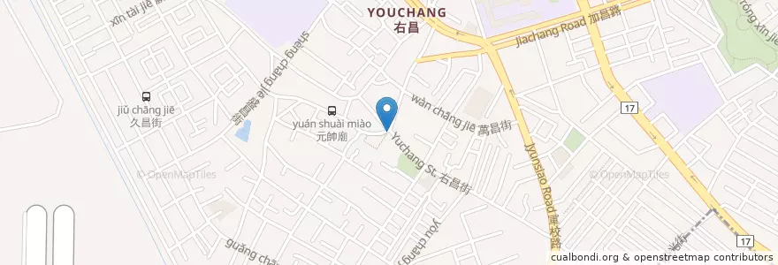 Mapa de ubicacion de 夷粥麵坊&廟口咖啡 en Taiwán, Kaohsiung, 楠梓區.