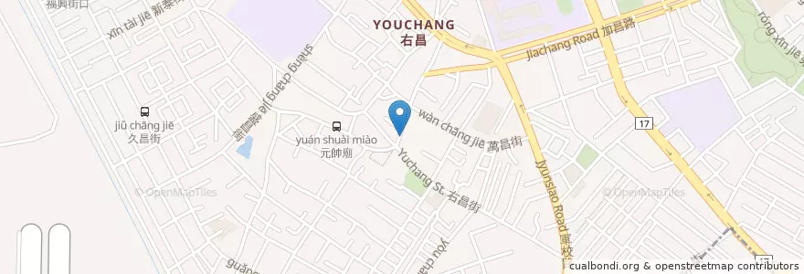 Mapa de ubicacion de 三味巧台灣小吃右昌店 en 臺灣, 高雄市, 楠梓區.