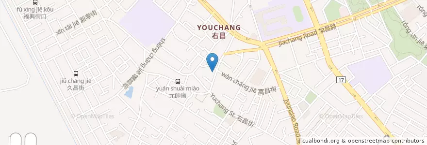 Mapa de ubicacion de 全發自助美食 en 台湾, 高雄市, 楠梓区.