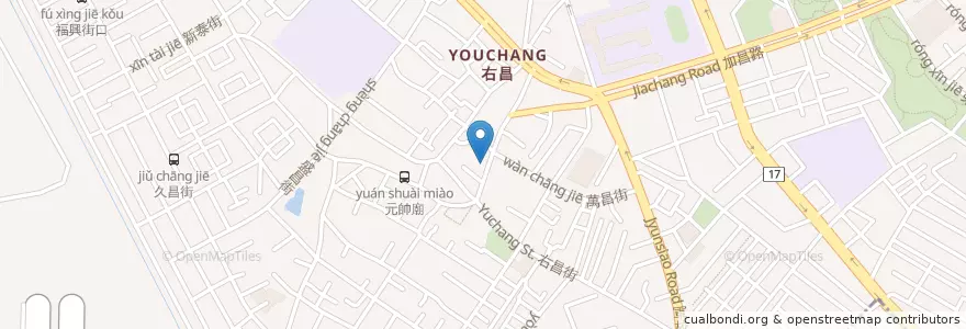 Mapa de ubicacion de 中華美食麵飯館 en 台湾, 高雄市, 楠梓区.