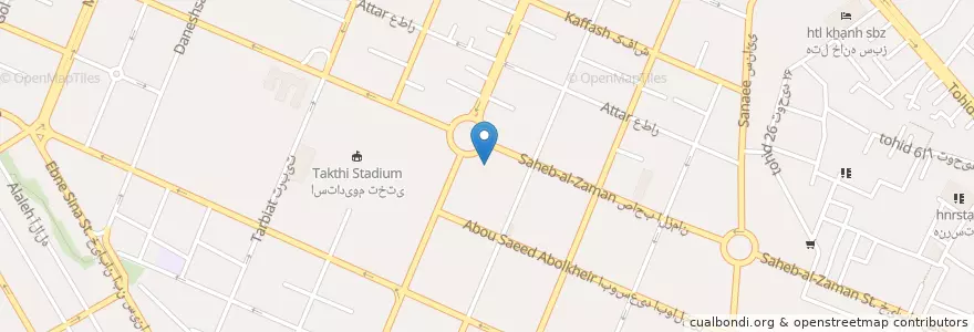 Mapa de ubicacion de رستورن en 이란, استان خراسان رضوی, شهرستان مشهد, مشهد, بخش مرکزی شهرستان مشهد.