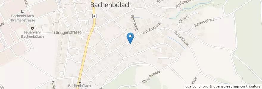 Mapa de ubicacion de Praxis Dr. Aebli en سويسرا, زيورخ, Bezirk Bülach, Bachenbülach.