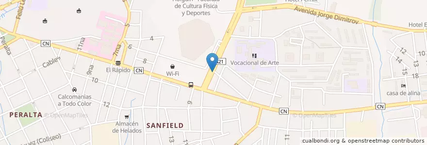 Mapa de ubicacion de Piquera de Máquinas para Guardalavaca... en 쿠바, Holguín, Holguín.