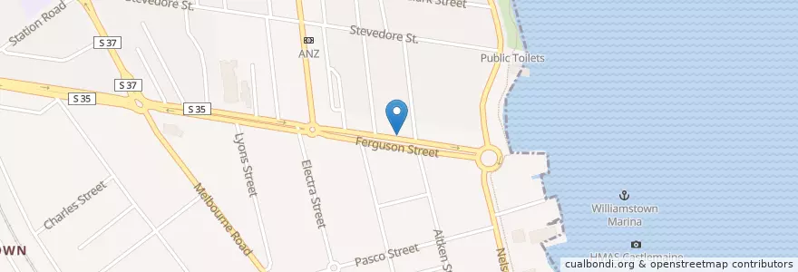 Mapa de ubicacion de Yumcha House en Australien, Victoria, City Of Hobsons Bay.