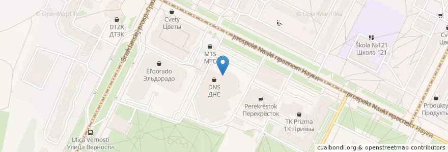 Mapa de ubicacion de Пирогоф en Russland, Föderationskreis Nordwest, Oblast Leningrad, Sankt Petersburg, Калининский Район, Округ Академическое, Округ Гражданка.