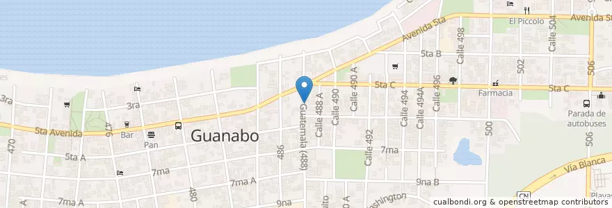 Mapa de ubicacion de Casa Mamucha en Cuba, L'Avana, Habana Del Este.