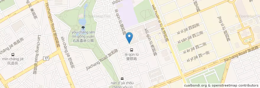 Mapa de ubicacion de 貝吉田幼兒園 en 타이완, 가오슝시, 난쯔구.