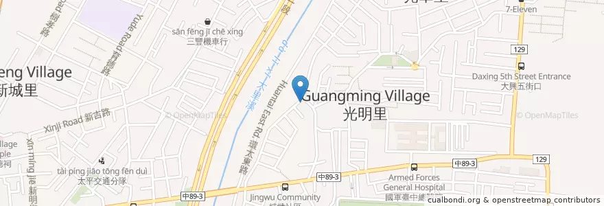 Mapa de ubicacion de 越南小吃 en Тайвань, Тайчжун, 太平區.