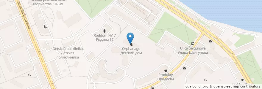 Mapa de ubicacion de Школа №18 en Russie, District Fédéral Du Nord-Ouest, Oblast De Léningrad, Saint-Pétersbourg, Невский Район, Обуховский Округ.