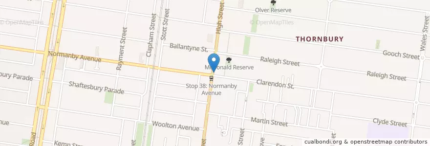 Mapa de ubicacion de NAB en 오스트레일리아, Victoria, City Of Darebin.